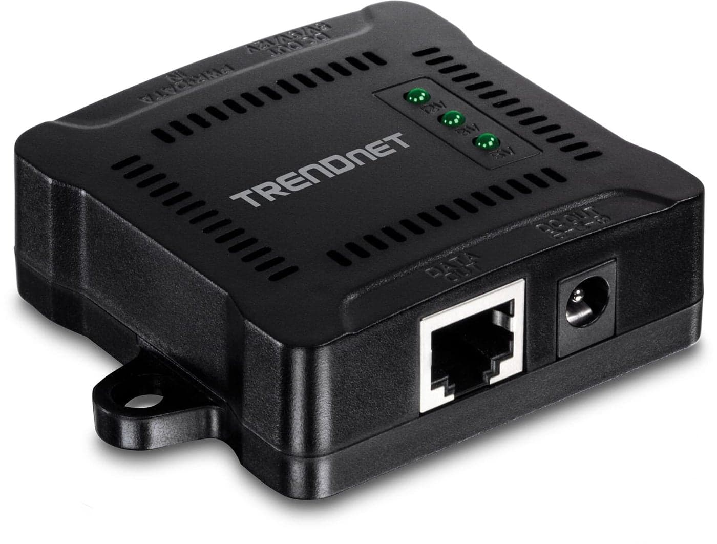 TRENDnet Gigabit PoE Splitter, TPE-104GS, 802.3af, NDAA Compliant, Power a Non-PoE Device up to 100m (328 ft), 5/9/12V DC Power Output, 5 to 5/3.5mm Jumper Cables Included, Black
