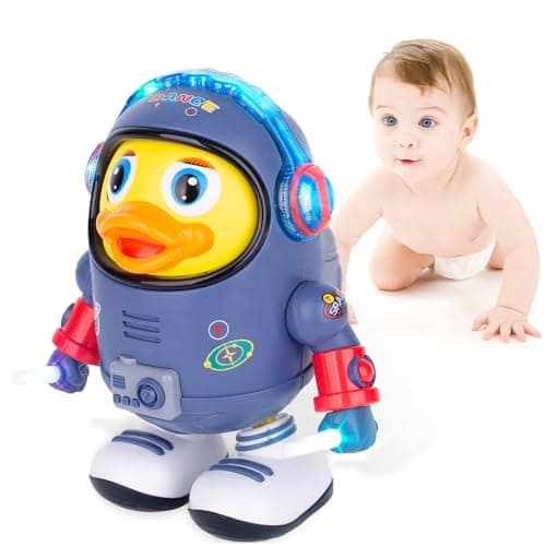 ZHMY Baby Toys Electric Space Duck Electric Music ToyElectric Toys with Lights and Sounds Moving Walking Dancing Toys for Toddler Space Duck