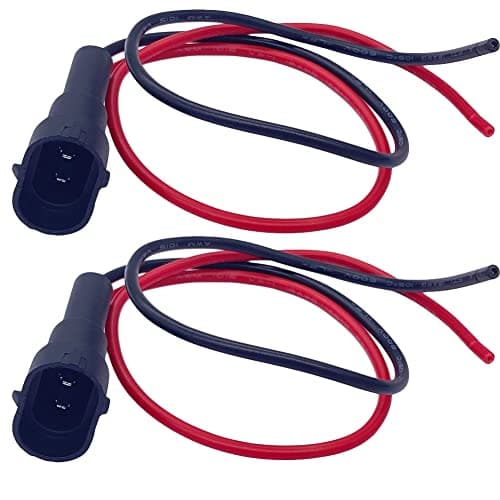 Amrxuts 2pcs H8 H11 or 880 881 Pigtail Plug Connector Male Socket Adapter Extension Harness for Headlight Fog Light LED Bulb Lamp Universal for Most Vehicles