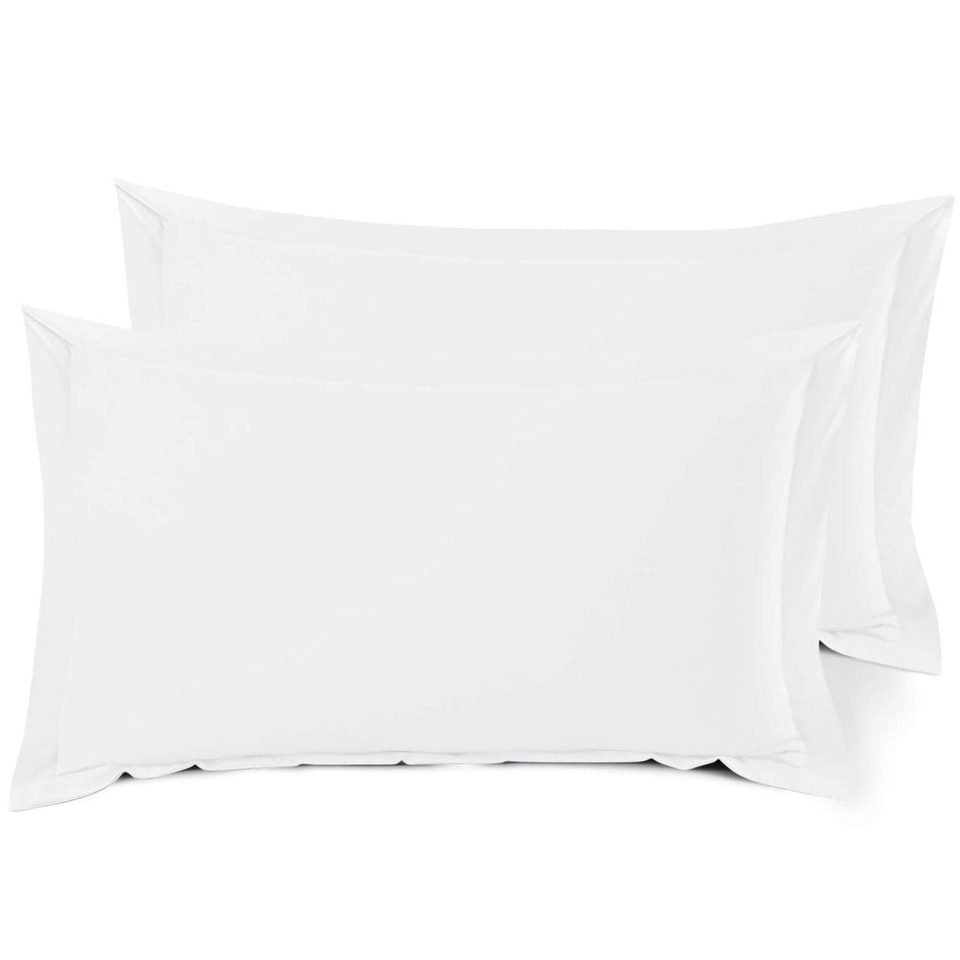 Nestl Soft Pillow Shams Set of 2 Double Brushed Microfiber Pillow Covers Hotel Style Premium Bed Pillow Cases with 15 Decorative Flange King 20x36 White