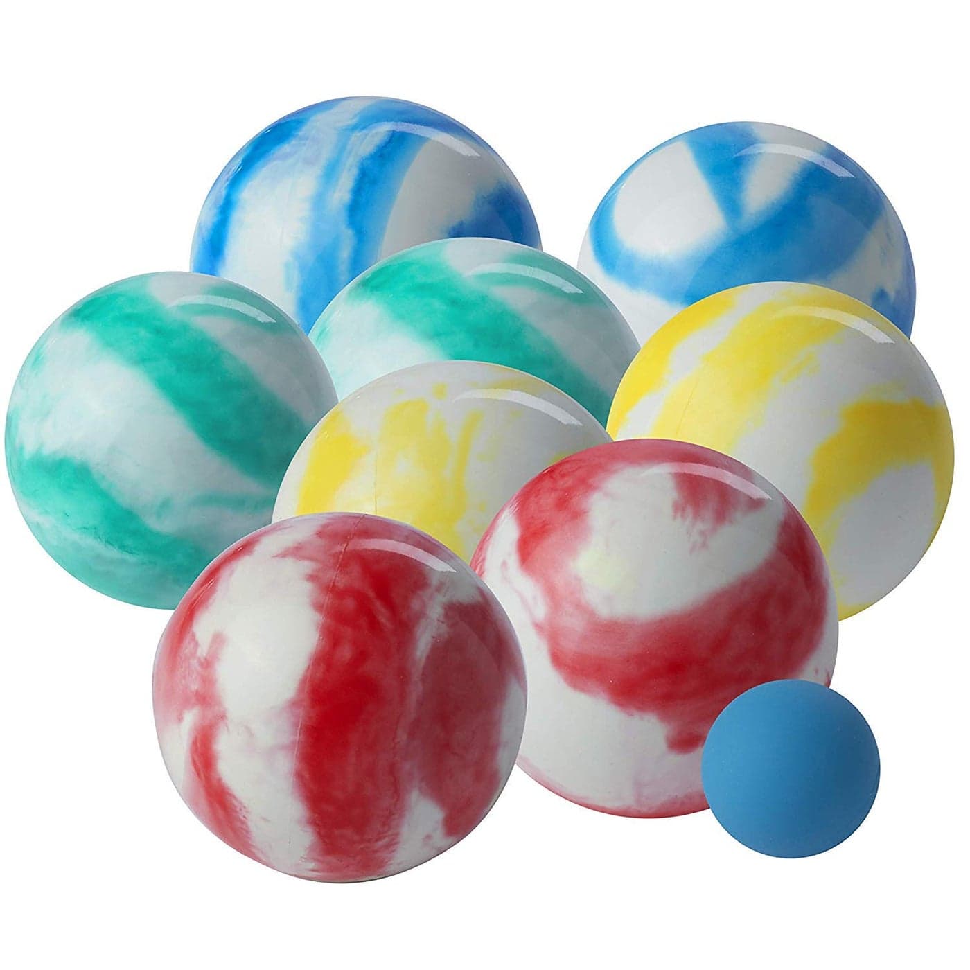 Franklin Sports Soft Bocce Set 8 Soft Bocce Balls and 1 Pallino Perfect for Beach Backyard or Outdoor Party Game Family Set