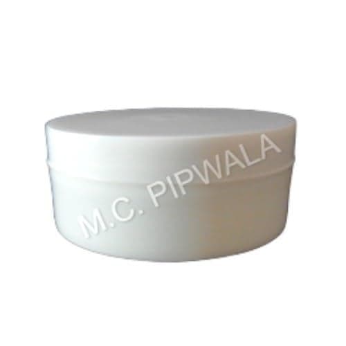 MC PIPWALA PP Material Flat Cosmetic cream container with cap plug 100gm_White Jar 6