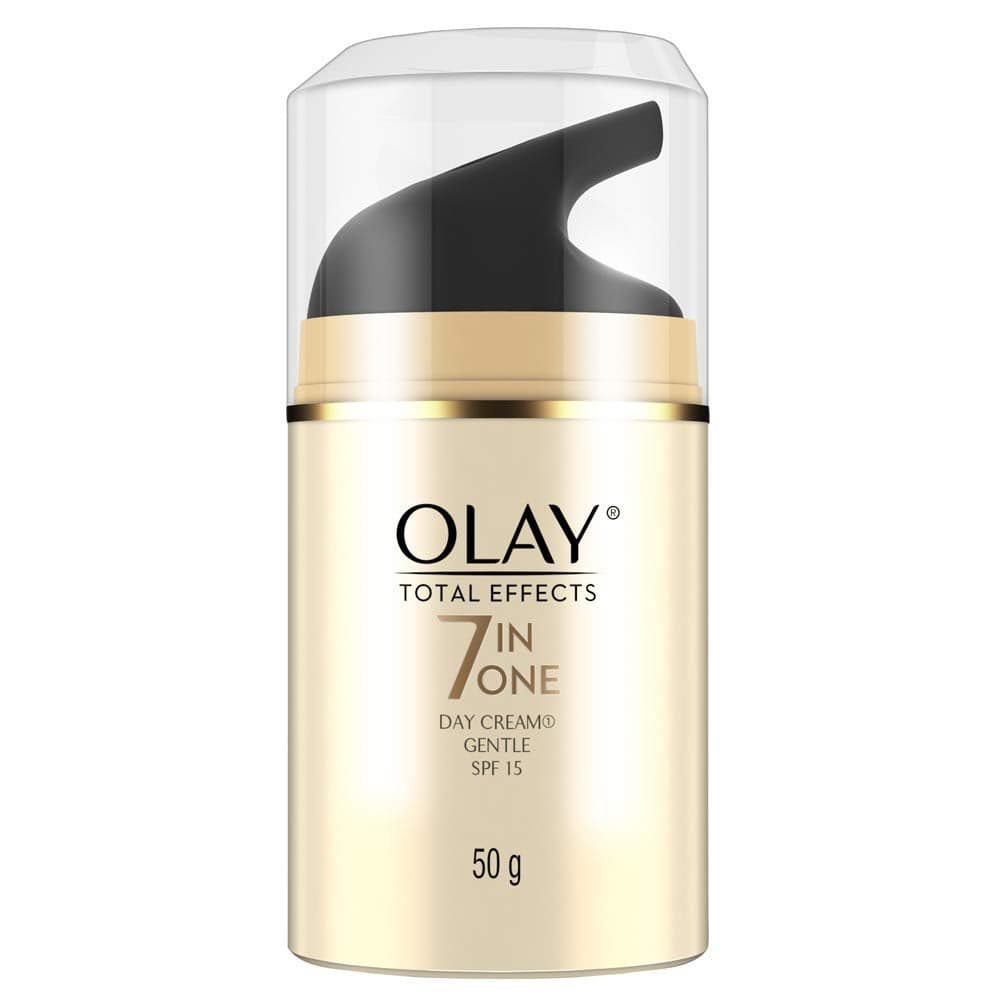 Olay Total Effects Day Cream Gentle with SPF 15 Fights 7 Signs of Ageing With Niacinamide and Green Tea Extracts Sensitive Skin 50g