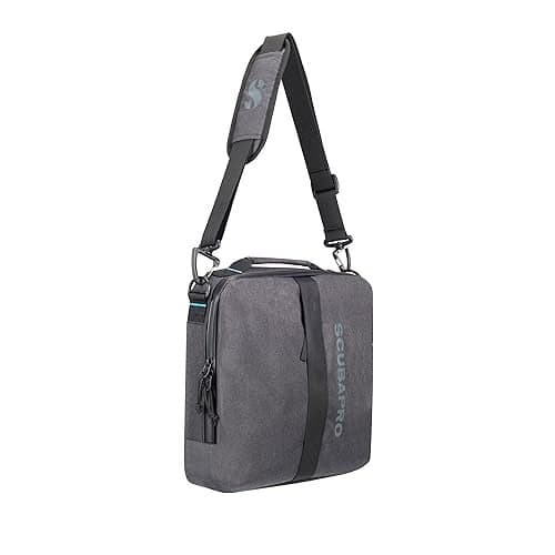 SCUBAPRO Definition Regulator 10 Dive Bag with Adjustable Shoulder Strap and Top Handle for Scuba Diving Gear Premium Recycled TwoTone Gray Fabric