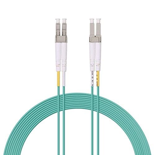 10Gtek Fiber Patch Cable - LC to LC OM3 10Gb/Gigabit Multi-Mode Jumper Duplex 50/125μm LSZH Fiber Optic Cord for SFP Transceiver, Aqua, 5-Meter(16.4ft)