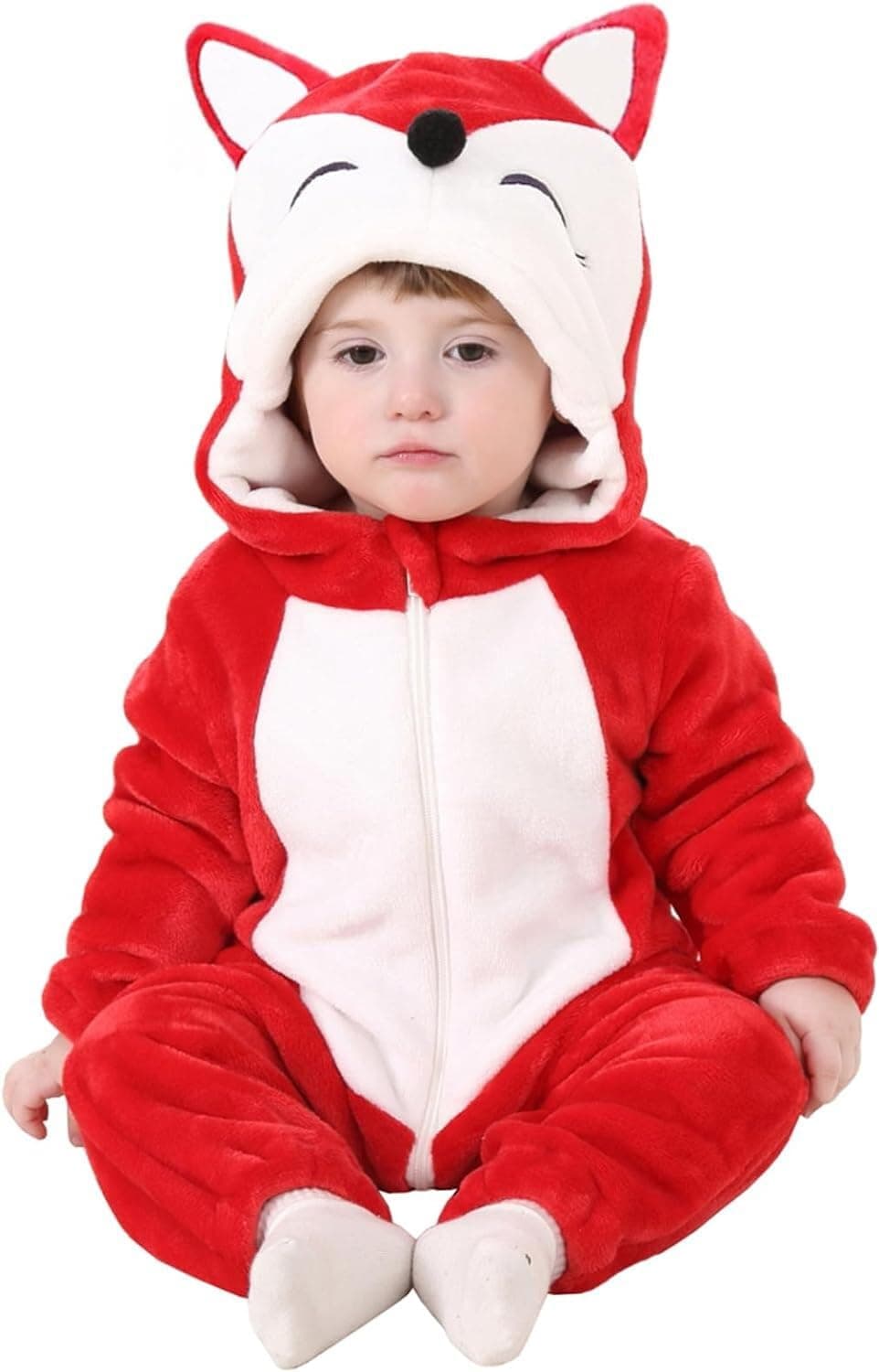 NONNUNUTS Baby Romper For Unisex – Soft Polly Cotton Jumpsuit, Breathable Infant One-piece Outfit, Cute & Stylish Newborn Bodysuit For Summer, Casual & Playwear Red Color (Size 0-6 Months)