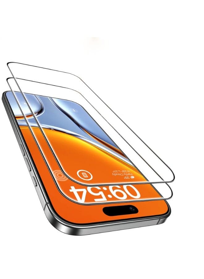 2 Pack for iPhone 17 Air Screen Protector 6.5 Inch, Easy Installation Full Coverage No Bubbles No Dust Military Grade Shatterproof, 9H Hardness Tempered Glass for iPhone 17 Air, Case Friendly