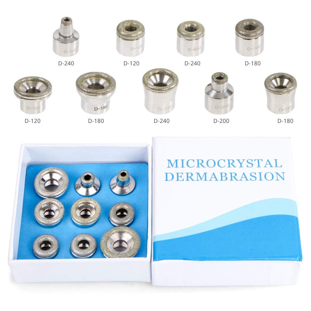 YAVOCOS 9 Pcs Replacement Diamond Tips for Most Diamond Machines Spa at Home Facial Care Beauty Tool