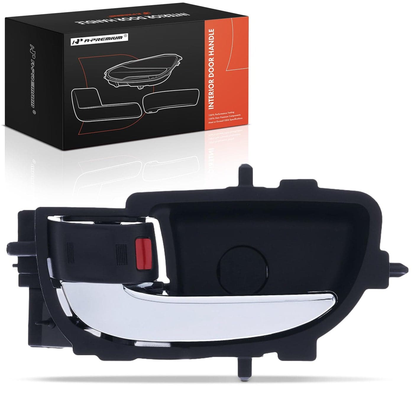 APremium Front or Rear Left Driver Side Interior Door Handle Compatible with Toyota Corolla 20142019 Prius C 20122019 Yaris 20122014 Chrome Lever and Black Knob Replace 6920652170C0