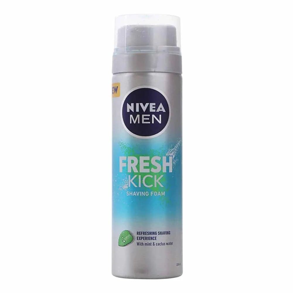 Nivea Men Fresh Kick Shaving Foam with Mint and Cactus Water for Men- 200ml