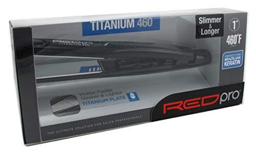 Red By Kiss Ceramic Tourmaline Professional Flat Iron – 1” Hair Straightener with Temperature Control up to 450°F, Anti-Frizz & Heat Damage Protection, Smooth, Frizz-Free Results