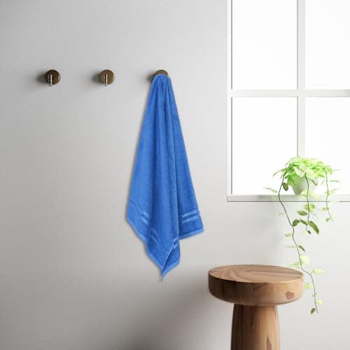 Welspun 100% Cotton Quick Dry Bath Towel | High Absorbency Super Soft, Fast Drying Towels for Bath | 380 GSM Large Size 1 Piece Bath Towel for Men and Women | Sized 70cm X 137cm Navy Blue