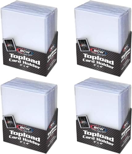 BCW 3x4 Topload Card Holder - Standard - 100ct | Rigid PVC Trading Card Protection for Baseball Cards, Football Cards, and Trading Cards Like Pokémon and MTG | Holds Cards Up to 20pts