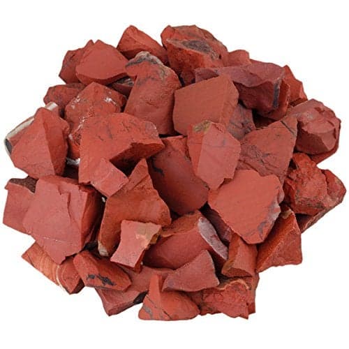 SUNYIK Natural Raw Stones Rough Rock Crystals for Tumbling,Cabbing,Red Jasper,1pound(About 460 gram)
