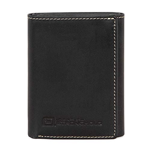 ID Stronghold RFID Blocking Trifold Wallet for Men - Rugged Genuine Leather