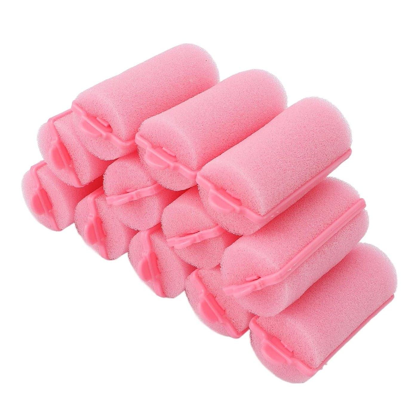 Foam Sponge Hair Rollers12pc Soft Sleeping Hair Curlers Flexible Hair Styling Curlers Sponge Curlers Professional Home Salon Portable Soft Hair Curler Tool for Hair Styling Pink