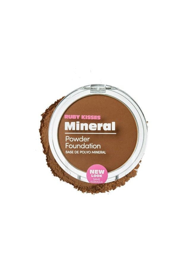 Mineral Pressed Powder Foundation, Medium to Full Coverage Natural Finish 0.35 Ounce (Chestnut)