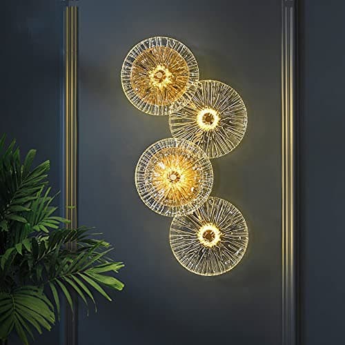 CITRA Modern Glass LED Wall Art Lamp (Warm White, Golden)