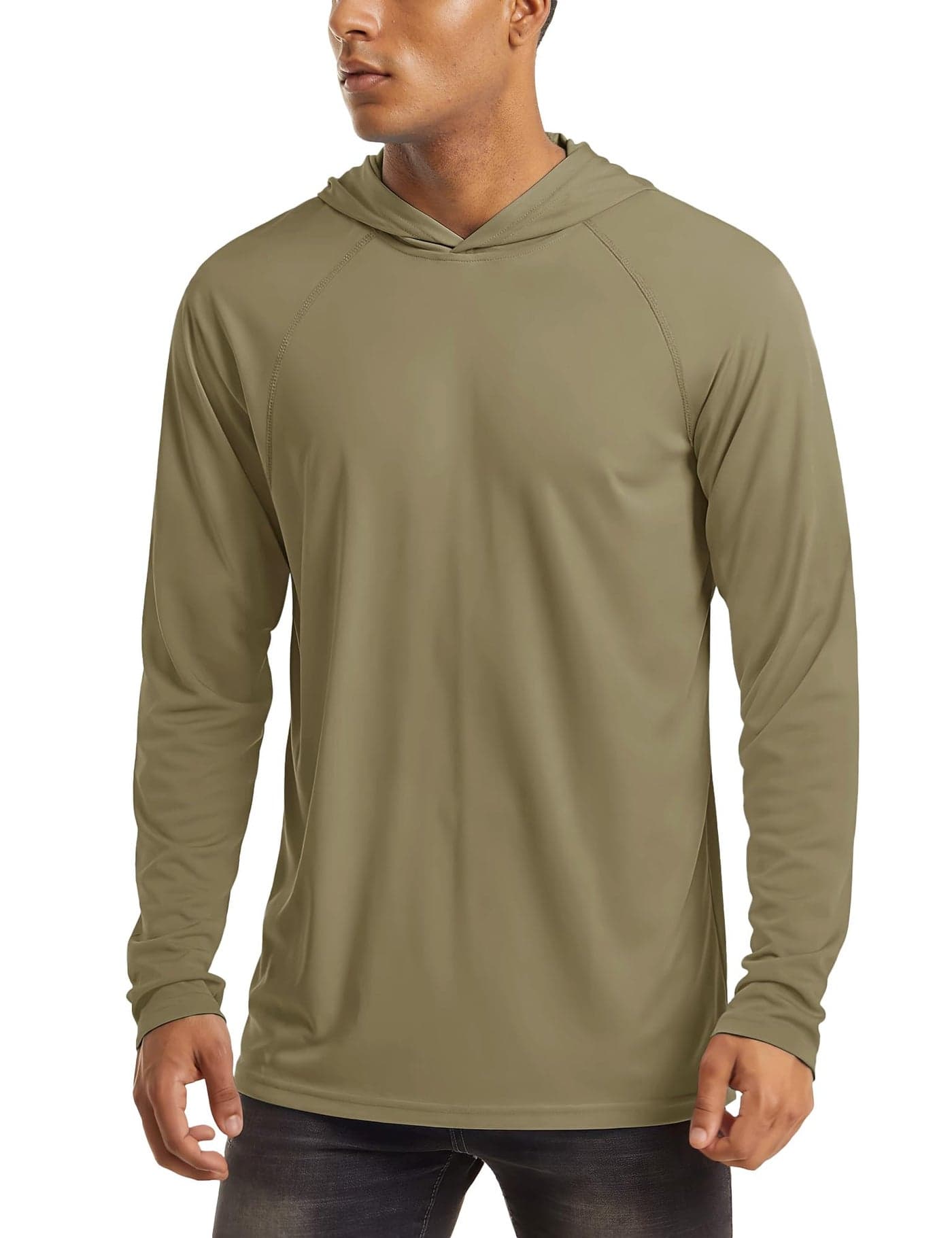 Fishing Shirts for Men - Long Sleeve Sun Protection with Hood, Athletic & Workout Shirts