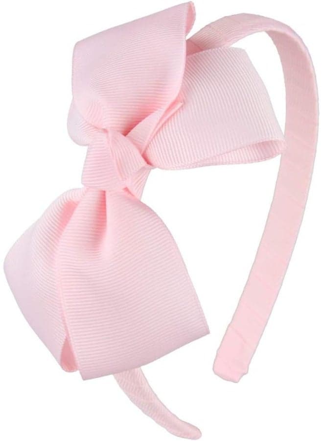 7Rainbows (Light Pink) - Cute Light Pink Bow Headband for Girls Toddlers
