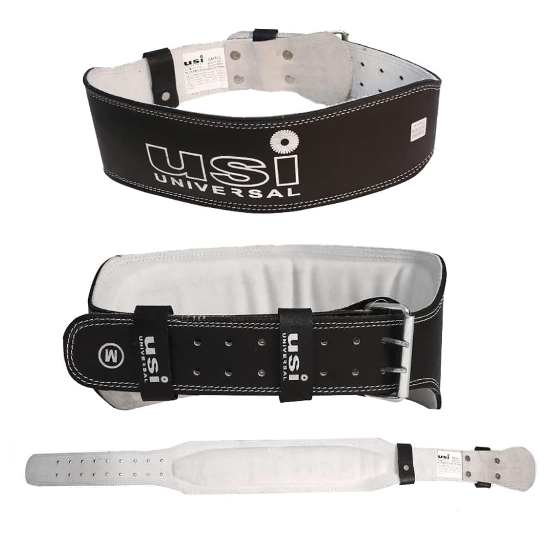 USI UNIVERSAL Weight Lifting Belt, 790SL6 Padded 6" Power Lifting Belt, Leather Metal Construction, Gym Belt for Deadlift, Squat & Weightlifting for Men Women (XL)