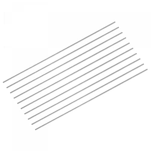 uxcell Round Steel Rod, 0.5mm HSS 63-65 HRC Lathe Bar Stock Tool 60mm Long for Shaft Gear Drill Lathes Boring Machine Turning Miniature Axle 10Pcs
