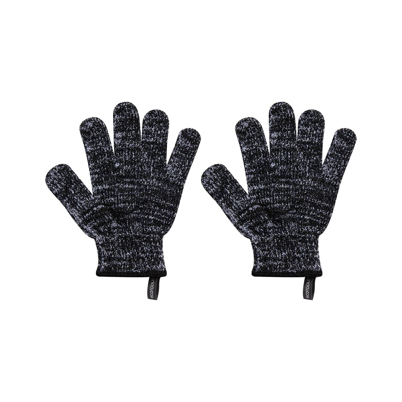 EcoTools Charcoal Bath + Shower Gloves, Exfoliating Gloves Remove Dead Skin & Cleanse Whole Body, Bath Gloves Infused With Charcoal To Scrub & Purify Skin, Cruelty Free, 1 Pair (2 Gloves)