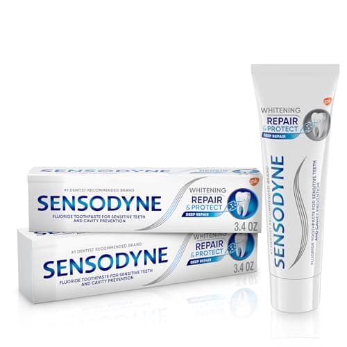 Sensodyne Repair and Protect Whitening Toothpaste Toothpaste for Sensitive Teeth and Cavity Prevention 34 oz Pack of 2