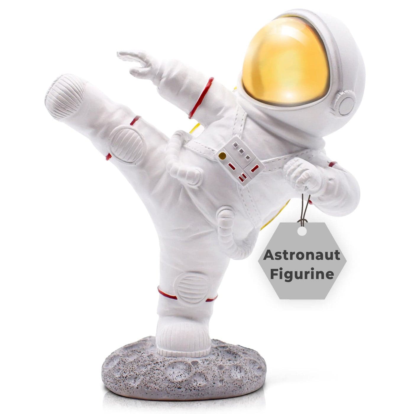 Joyvano Astronaut Figurine Statue for Desk and Office Decor Mini Spaceman Figures for Shelf Gaming and Mens Room Decorations Space Gifts and Cool Masculine Home Decor Accessories
