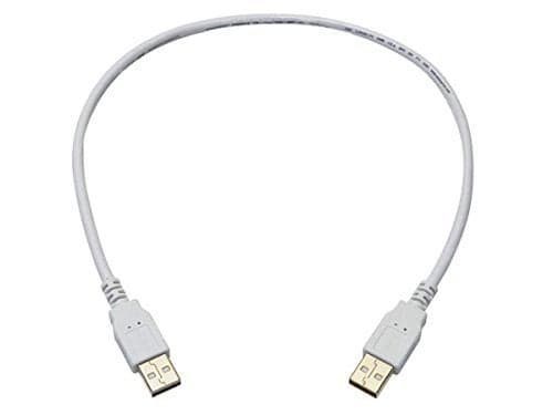 Monoprice 108609 1.5ft USB 2.0 A Male to A Male 28/24AWG Cable (Gold Plated) - White for Data Transfer Hard Drive Enclosures, Printers, Modems, Cameras and More!