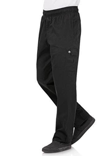 Chef Works Men's Cargo Chef Pants, Black, Medium