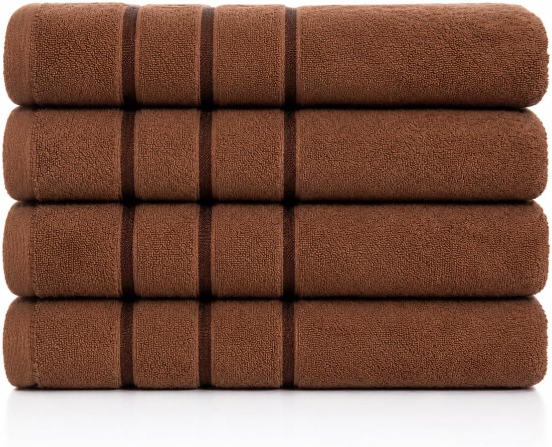 Bliss Casa 100% Cotton Bath Towel Set – 70x140 cm, Ultra-Soft & Highly Absorbent Towels for Bathroom – Quick-Dry, Durable & Skin-Friendly (4-Pack)