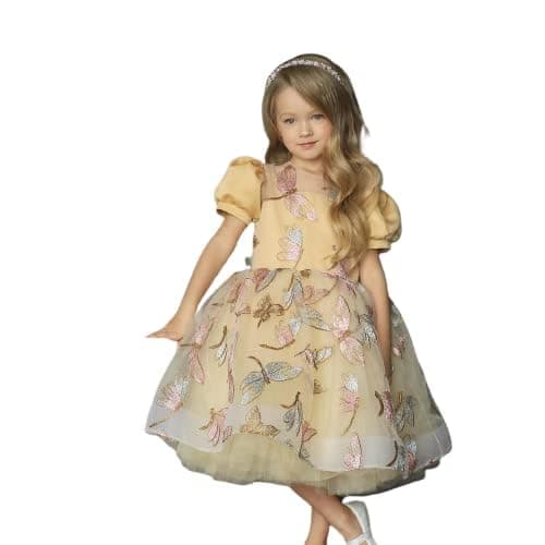 Niren Enterprise Princess Kids Girls Dress for Party Collection wear Frock for Girls Midi/Knee Length 1 to 8 Years (7-8 Years) Multicolour