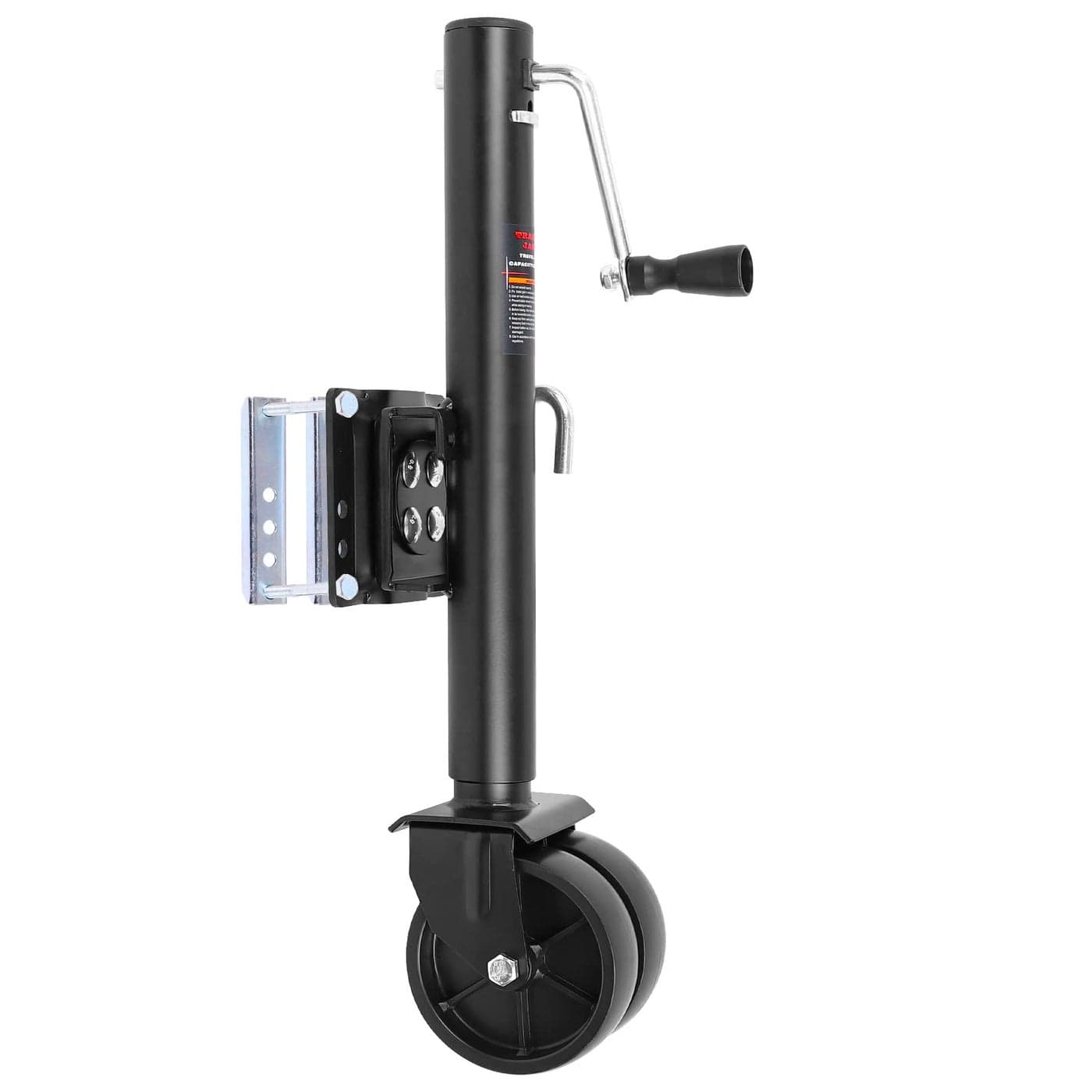 Swivel Boat Trailer Jack 2000Lbs with 6Inch Double Wheels 12 Vertical Travel with Bolton mounting Hardware 12 2000lbs