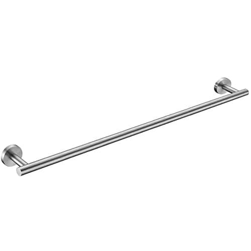 Brushed Nickel Bath Towel Bar Single Bars Towel Rack Rod Classic Wall Mounted SUS304 Stainless Steel Bathroom Towel Holder Toilet Kitchen Towel Shelf Single Layer33 inches