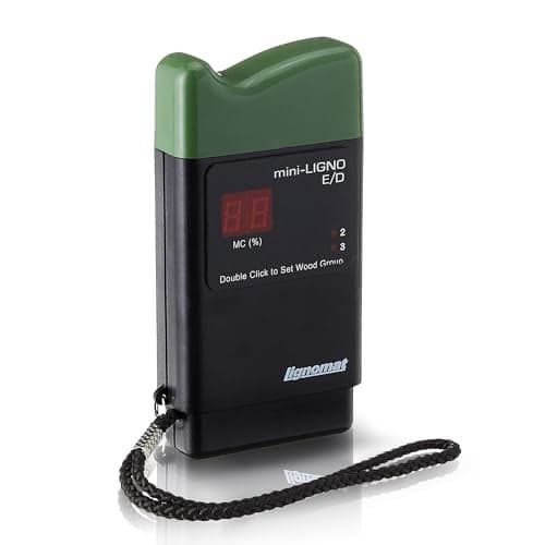 Lignomat Mini-Ligno E/D Pin Moisture Meter - Moisture Detector & Tester for Wood Floors, Woodworking, Building & Home Maintenance - Mold Detector & Moist Meter for Wood Walls and Firewood