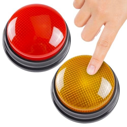 IBLESSU 2Pack Buzzers for Trivia Games Family Feud Buzzers for Adults Game Buzzers with Lights and Sound Answer Buzzers for Classroom Game and Trivia Nights