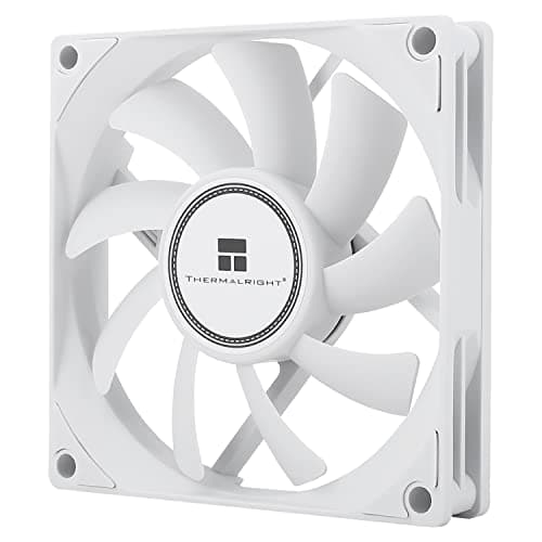 Thermalright TL-8015W CPU Cooling Fan - 80mm Slimline Computer Case Cooler, Quiet 4pin PWM, 2200RPM Speed, 15mm Slim (White)