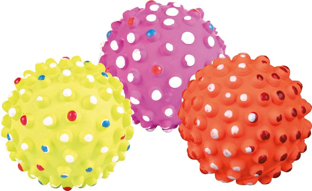 TRIXIE Hedgehog Ball Toy for Dogs, 7 cm | Foam Rubber Soundless Dog Toy for Indoor & Outdoor Play, Floatable Dog Ball for Fetch, Training & Exercise, Soft Textured Pet Toy