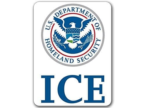ICE Logo Sticker (Insignia Legal Immigration Border Support Conservative Vinyl Decal for car Truck Laptop Phone and Water Bottle (3 x 4 inch)