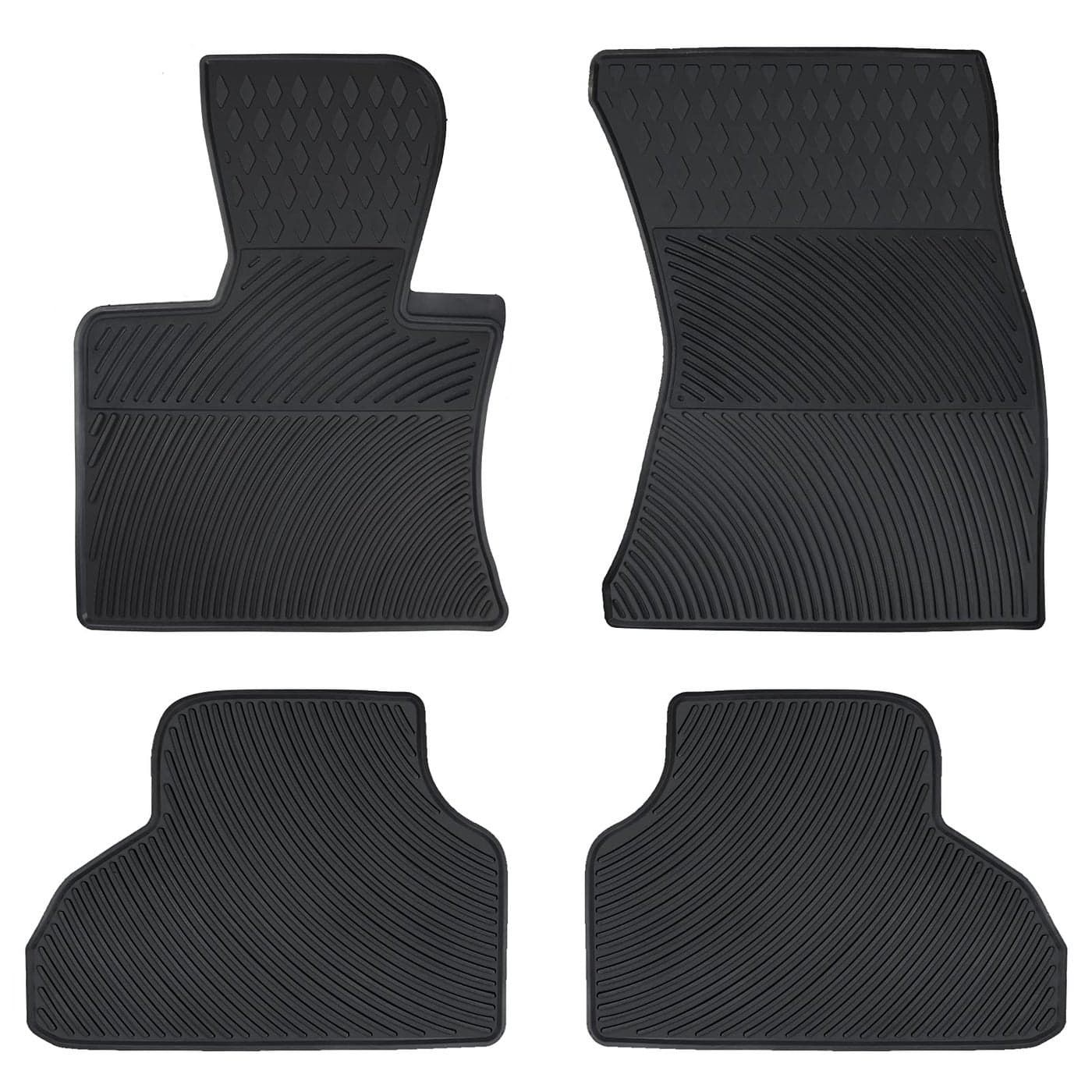 Matericuo Car Floor Mats Custom Fit for BMW X5 F15 20142018X6 F16 20152019 Full Black Rubber Auto Liner Mats All Weather Protection Heavy Duty Odorless