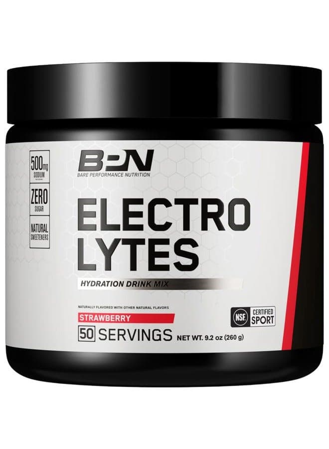 Bare Performance Nutrition Bpn Electrolytes Hydration Drink Mix | Sugar Free Electrolyte Powder | 500Mg Sodium Per Serving | Naturally Sweetened | Fr