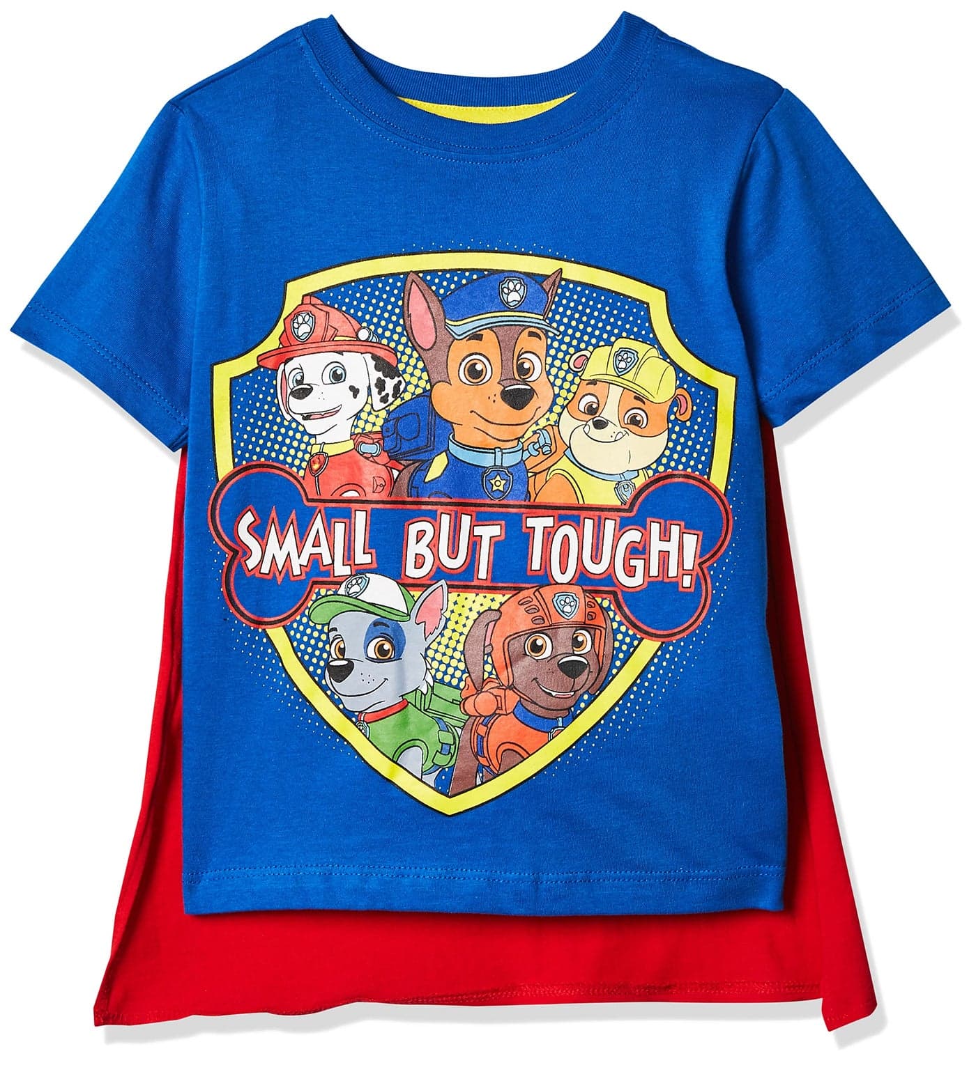 Nickelodeon Little Boys' Paw Patrol Small But Tough Toddler Cape T-Shirt, Blue, 5T