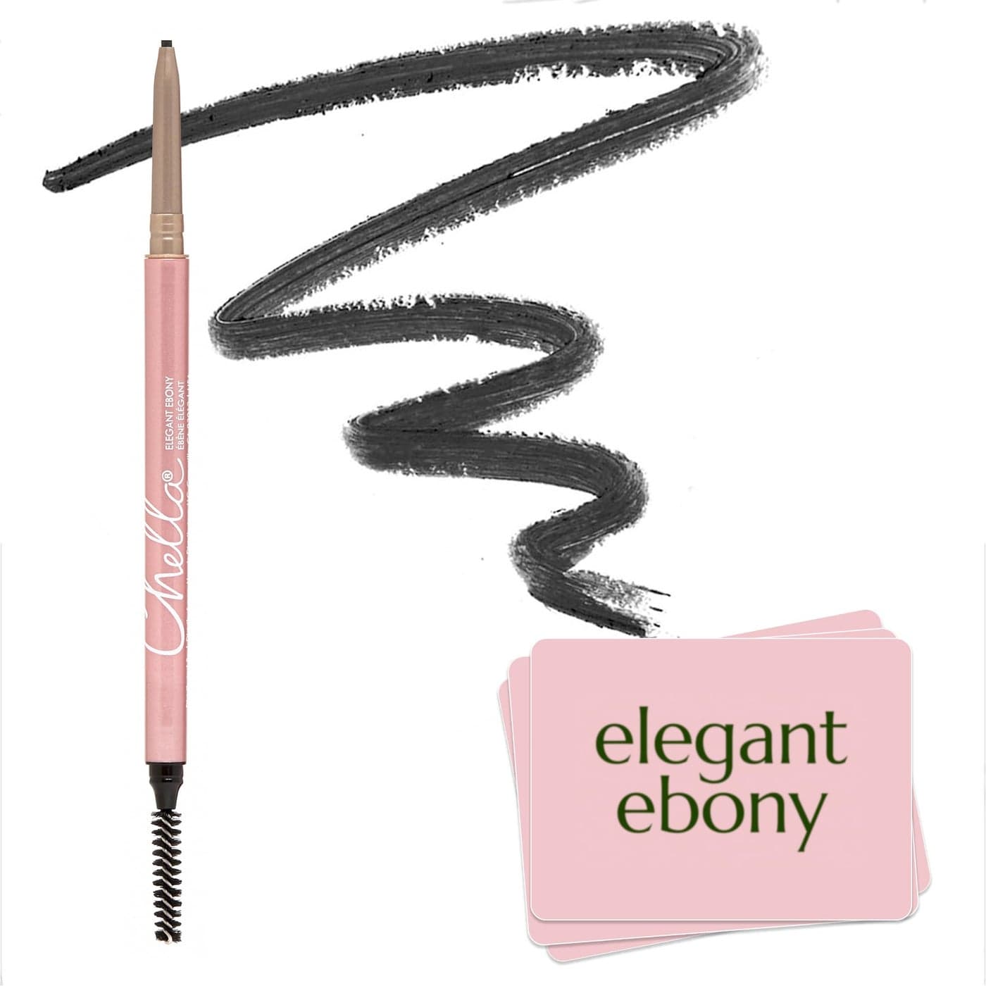 Chella Eyebrow Pencil Vegan Gluten Free Cruelty Free Paraben Free Long Wearing Smooth Consistency Luscious Light Brown