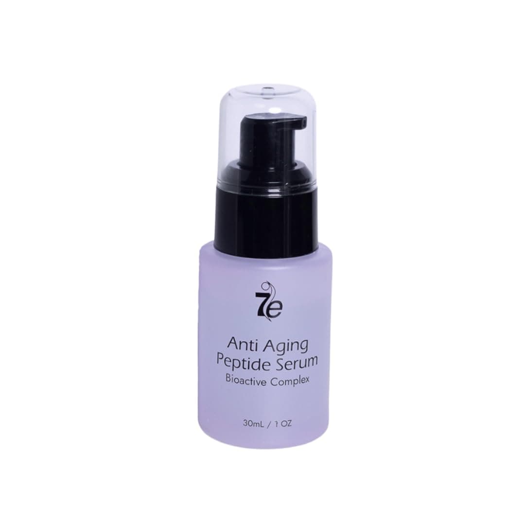 7E WellnessAntiAging Peptide Serum AntiWrinkle Copper Peptide Serum With Hyaluronic Acid Polypeptides Supports Collagen Elastin Production Brightening Firming Hydrating for Face