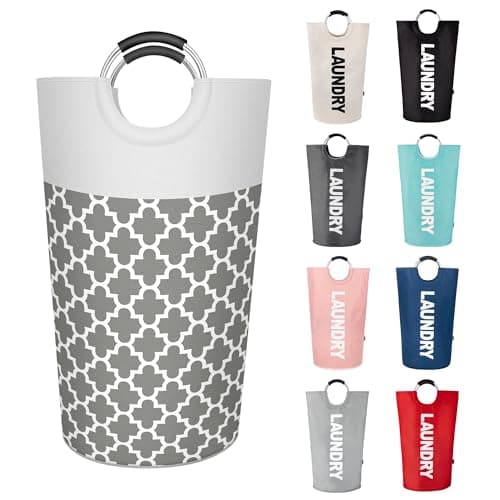 Caroeas 90L Light Laundry Basket (13 Colors), Waterproof Laundry Hamper, Laundry Bag with Padded Handles, Clothes Hamper, Collapsible Laundry Basket Easy Storage