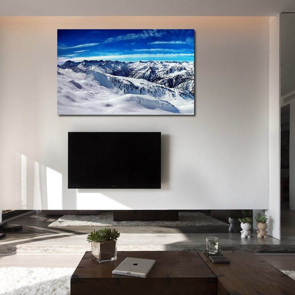 999Store Wooden Stretched Framed running painting with frame wall paintings for bedroom living room bed frames Mountain Snow Wall canvas modern stylish dcor home hanging Canvas 36X24 Inches Strectched Canvas 30102014142