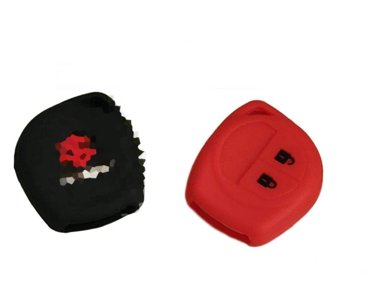 Cloudsale Suzuki Remote Key Cover Silicone Black and Red (Pack of 2)