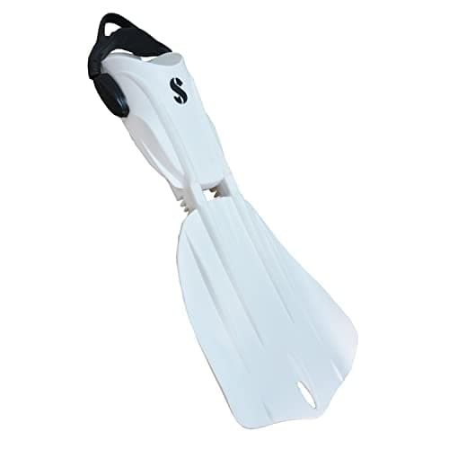 SCUBAPRO Seawing Nova Scuba Fin Set Open Heel with Bungee Strap for Recreational Scuba Diving and Snorkeling Medium White