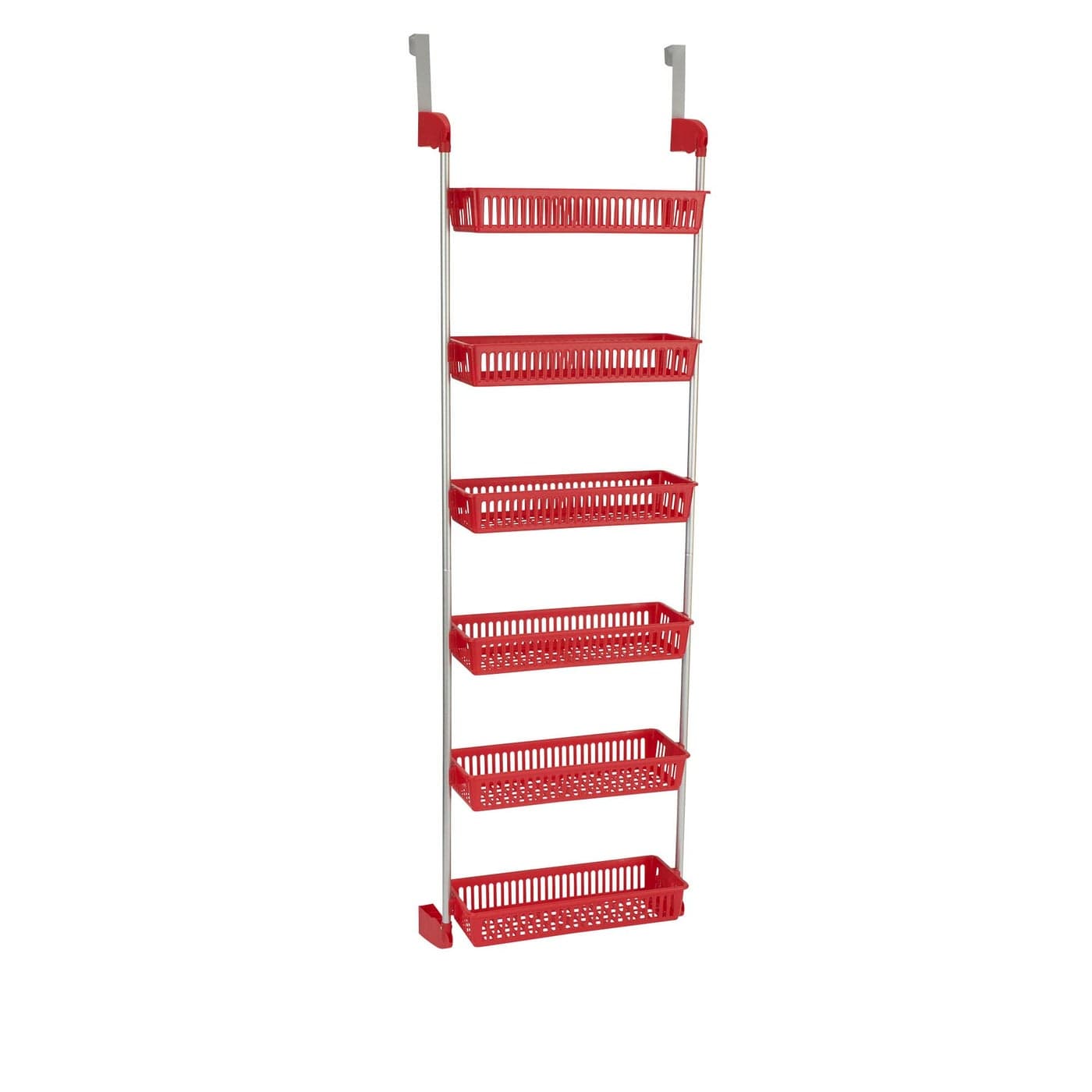 Household Essentials 6Tier Basket OverTheDoor Organizer Red